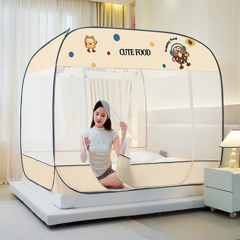 Sin mosquiteros instalados, mosquiteros de Mongolia, mosquiteros de tres puertas, mosquiteros desmontables con cremallera superior a prueba de polvo al por mayor