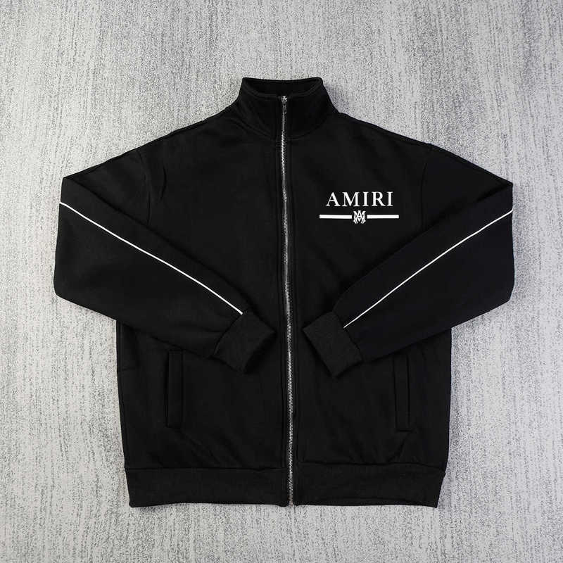 AMIRI 24SS Autumn and Winter New Sweater All-match Letter Jacket Same Cardigan Jacket Baseball Suit Pants suit AMIRI 24SS Autumn and Winter New Sweater All-match Letter Jacket Same Cardigan Jacket Baseball Suit Pants suit