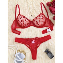 C 59047 Red Heart Embroidered Lace Underwear ��ɫ��������