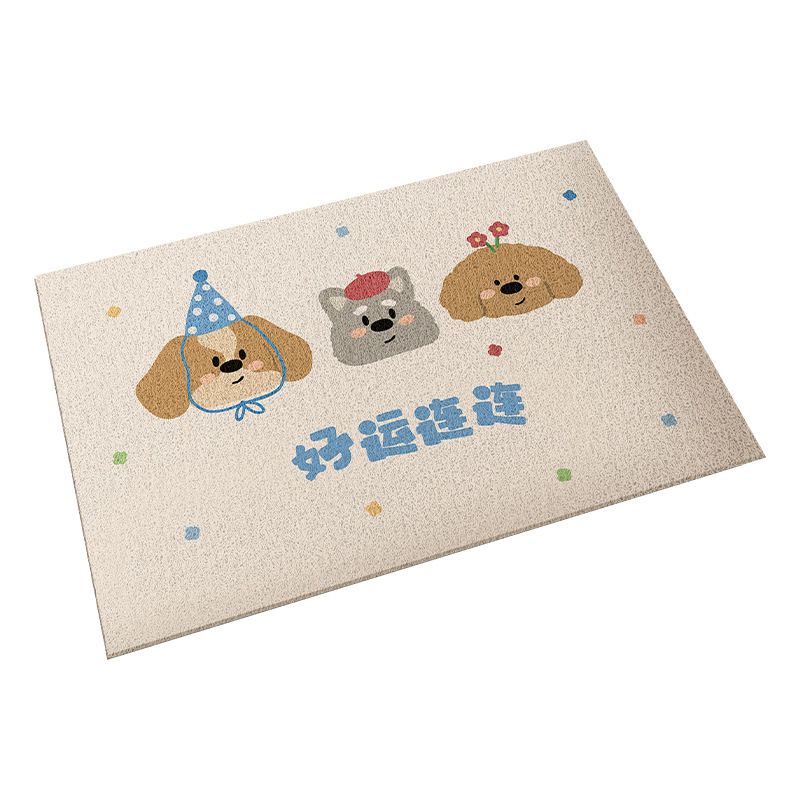 2025 nueva puerta de entrada alfombra de piso puerta de entrada alfombra antideslizante anillo de seda resistente al desgaste puerta de entrada alfombra