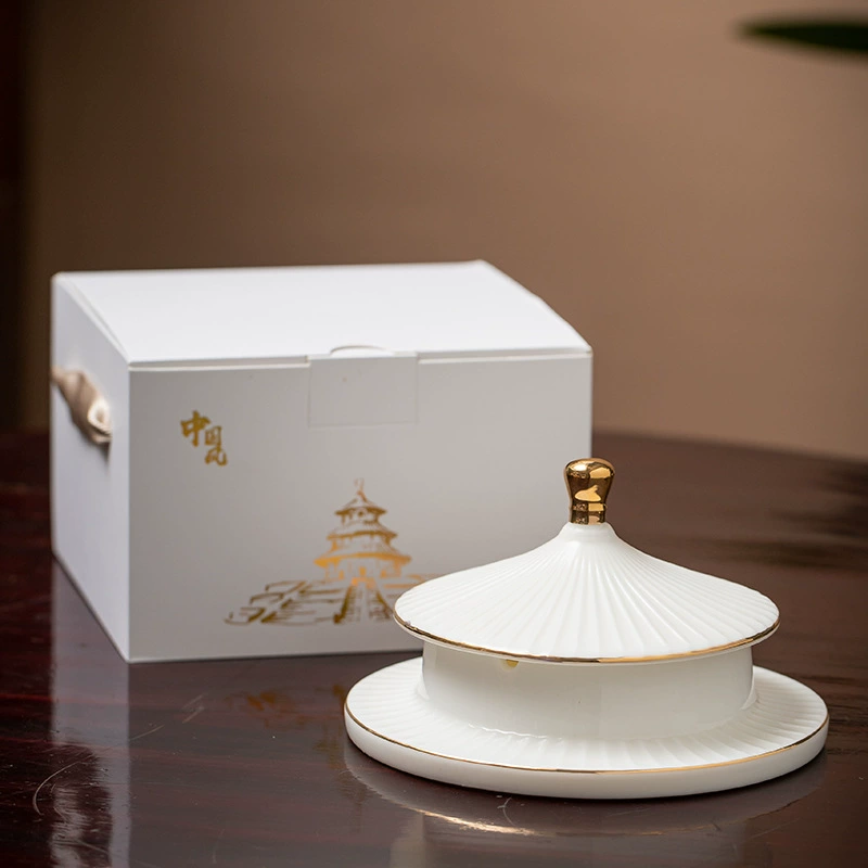 Керамический логотип Tiantan пепельница с творческой крышкой