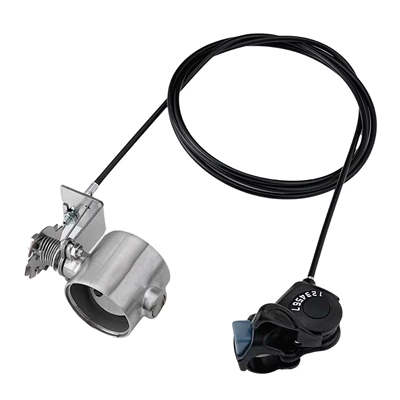 Motorcycle exhaust pipe with Adjustable Cable-Operated Mechanical Valve - 51mm-short-shift-knob