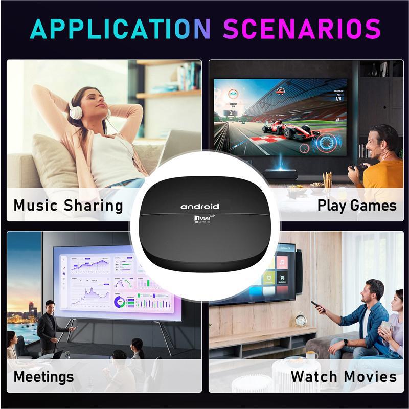 Comercio exterior exclusivo para TV98ATV caja de televisión de red H313 HD 4K decodificador 5G Bluetooth control remoto de voz TVBOX