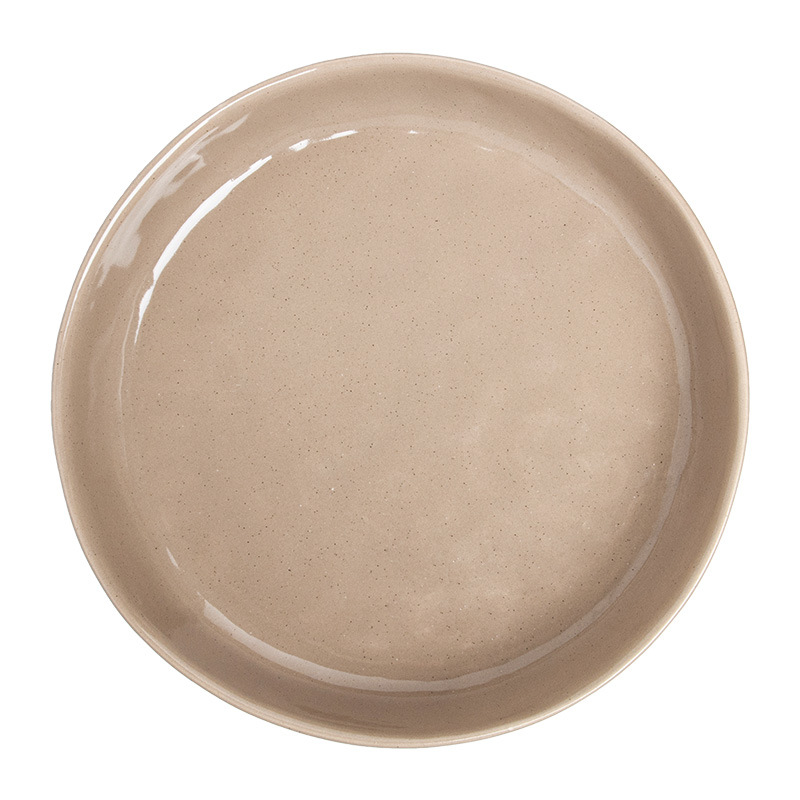 Plato de cerámica retro de alta calidad ondulado profundo platos de platos caseros cubiertos platos de carne de carne de comida occidental platos de pasta