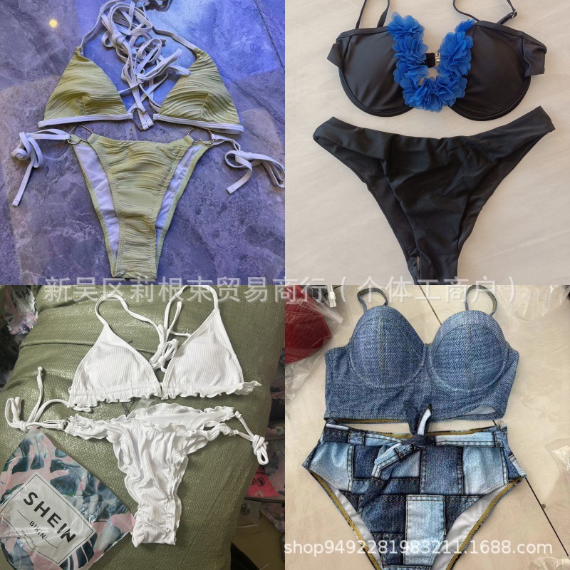 Shein nuevo traje de baño dividido sexy de comercio exterior para mujer, bikini de Amazon europeo y americano, traje de baño transfronterizo