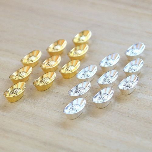 Solid gold and silver ingot metal gold small ingot ornaments home opening decoration supplies offering supplies