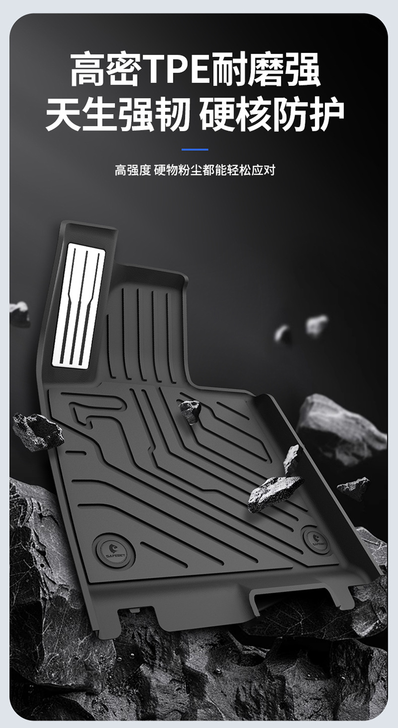 Suitable for Xiaomi Su7 Su7 Ultra Yu7 Special All-Weather Tpe Car Floor Mats and Vehicle Accessories Modification