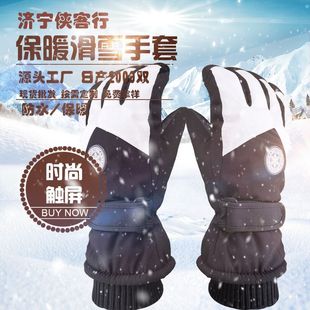 Лыжные водонепроницаемые модные уличные удерживающие тепло флисовые перчатки