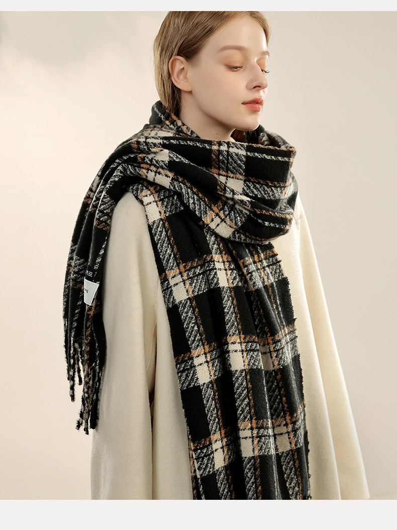 Sciarpe autunnali invernali, sciarpa imitazione cashmere versatile e alla moda di fascia alta, versione coreana calda e resistente al freddo_voghion.com