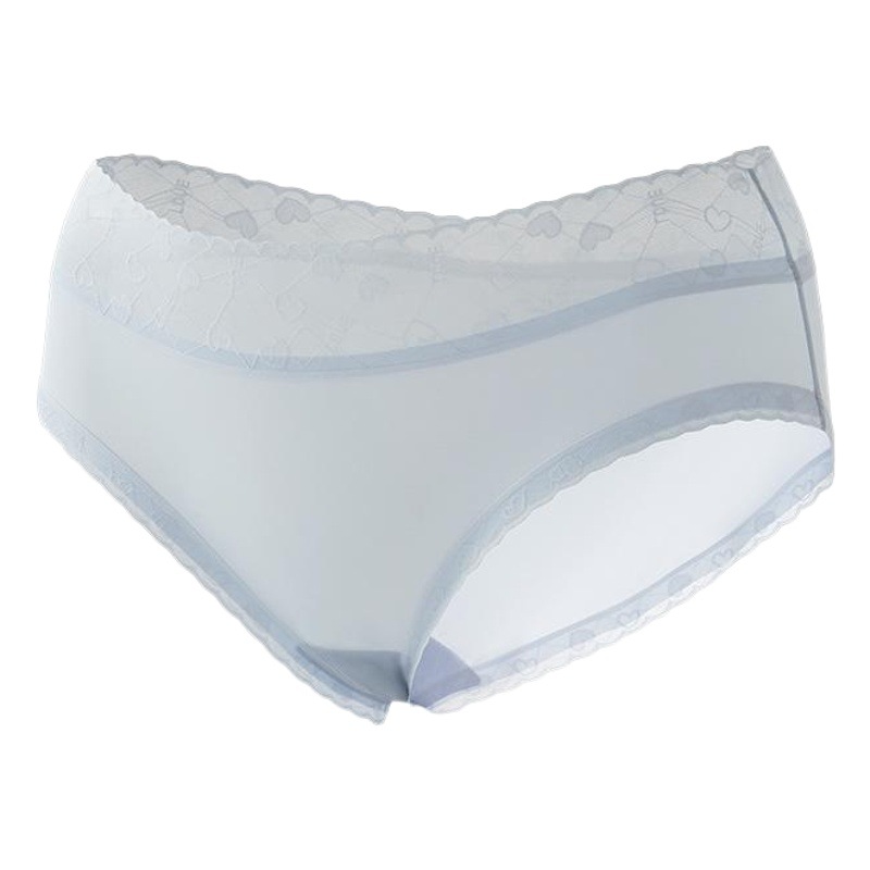 Nueva ropa interior sin costuras de seda de hielo para mujer con borde sexy de cintura media para mujer calzoncillos ultrafinos transpirables más tamaño