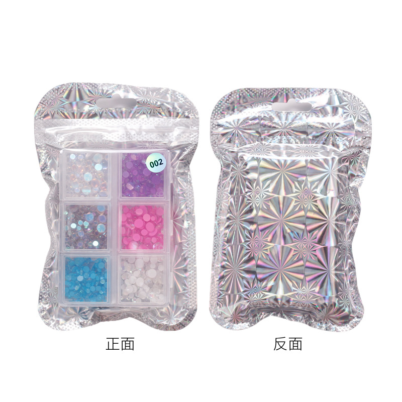 Cruzar la frontera de verano sirena magia diamante Aurora caramelo cuentas de cristal decoración de uñas bricolaje uñas joyería 600 cajas