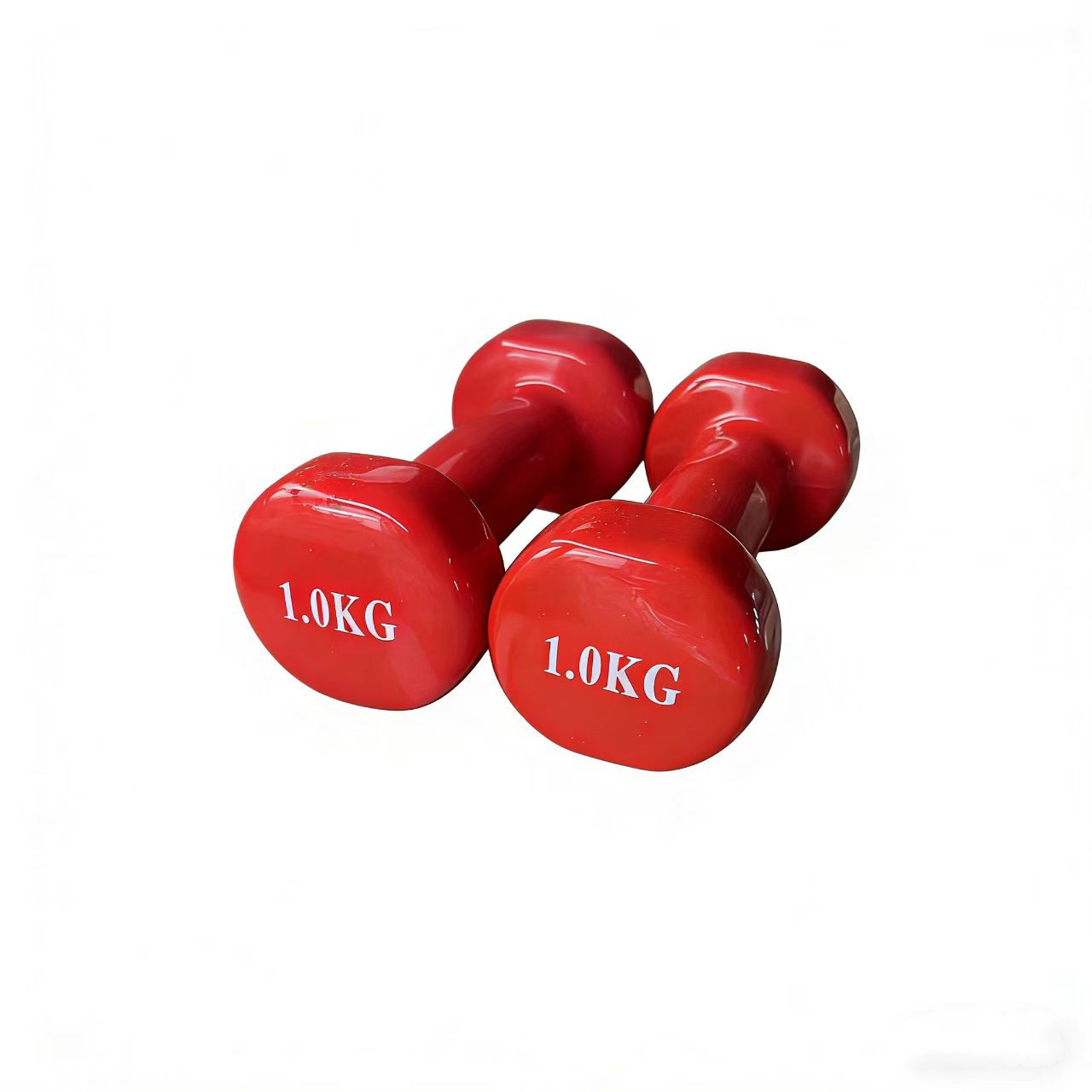 Glossy Colored Dumbbells for Women, Flat Head, Plastic-Coated Dumbbells, Weightlifting, Home Fitness Equipment, Women's Fitness Dumbbells