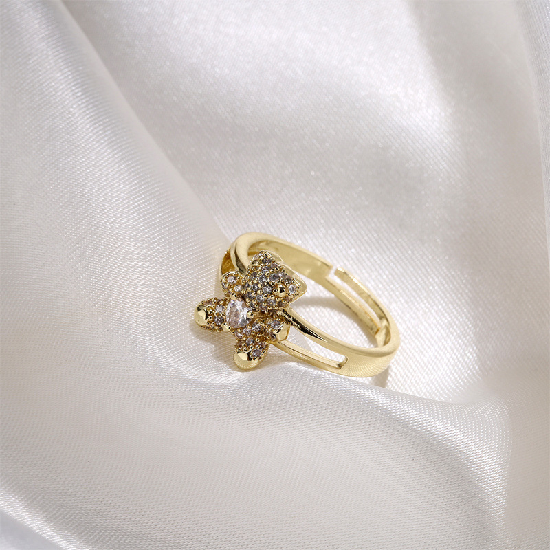 Lady Bear Copper Zircon Rings 1 Piece