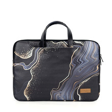 数码彩印花PU电脑包手提超薄笔记本内胆包防震防水防磨公文包跨境