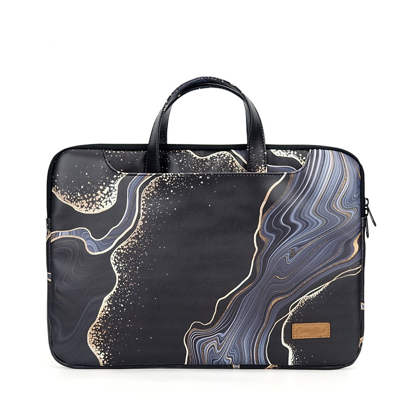 Digital Color Printing PU Computer Bag Portable Ultra-thin Notebook Inner Bag Shockproof Waterproof Anti-wear Briefcase Cross-Border