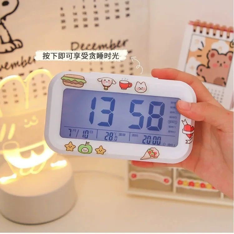 INS wind student alarm clock multi -function can be charged, quiet classic alarm Nordic simple creativity, cute new product