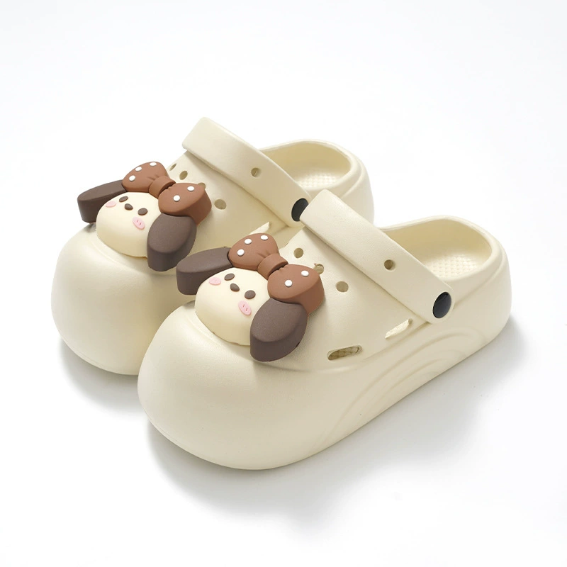 Милые летние пляжные тапочки в стиле Crocs, платформа, нескользящие дышащие сабо-мюли, год выпуска коллекции 2025, закрытый носок, подходят для уличной носки, дропшиппинг доступен