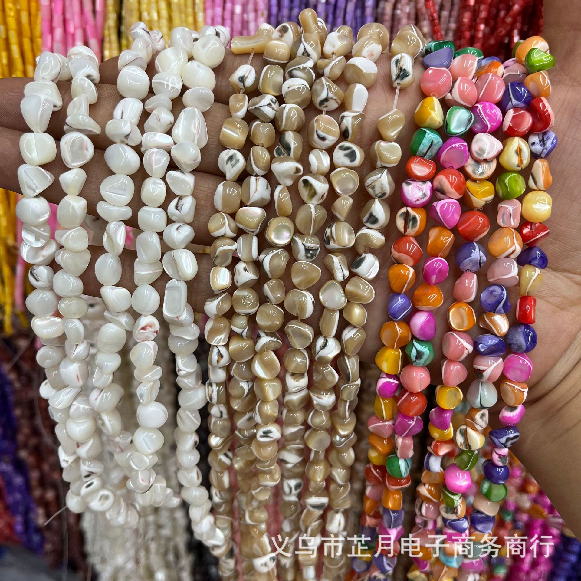 Source material supply 5*9MM natural horsehoe shell irregular shaped ornamental shell random shaped bead DIY jewelry accessories