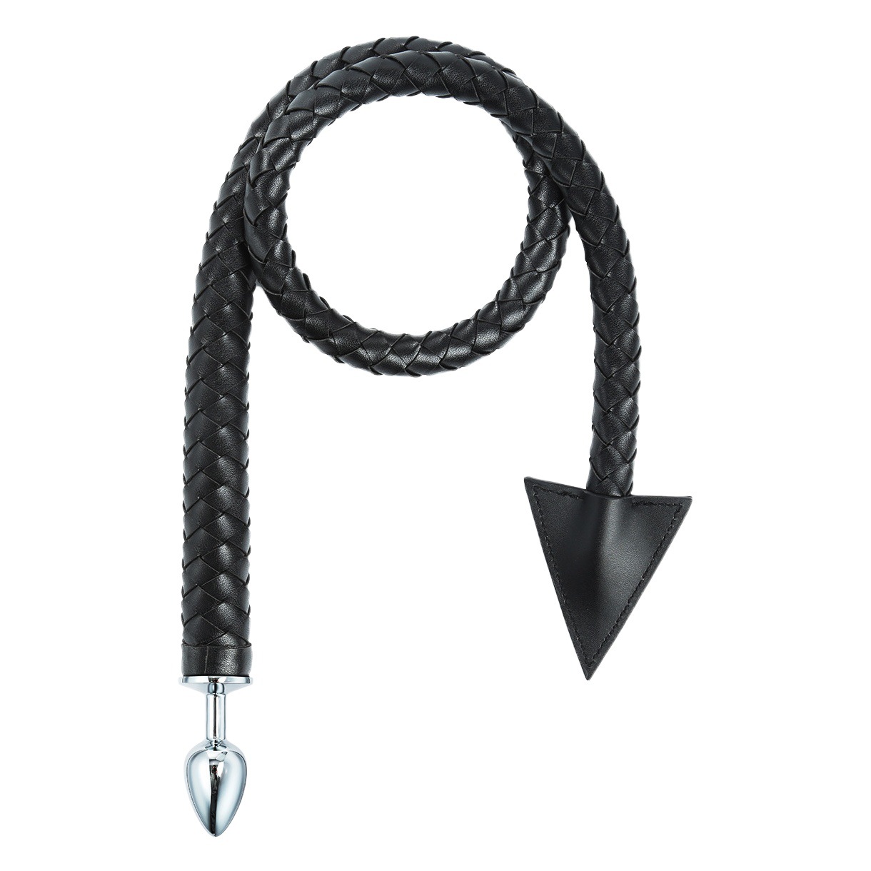 Suministro directo de fábrica de juguetes sexuales, látigo de PU, látigo triangular, juguetes con tapón anal, artículos para coquetear, látigo multiusos alternativo