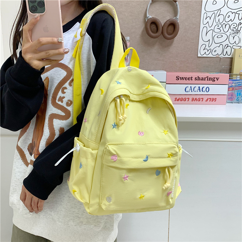 甜美小清新软糯少女双肩包初高中大学生轻便护脊书包温柔碎花北化|undefined
