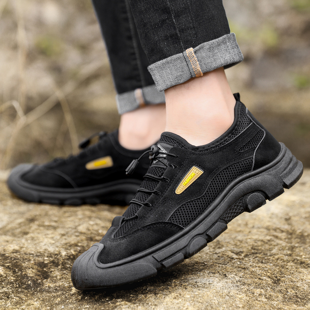 Zapatos de montaña para hombres de verano nuevos zapatos deportivos de hombre transpirables y cómodos, zapatos de malla ligeros para hombres, zapatos casuales al aire libre
