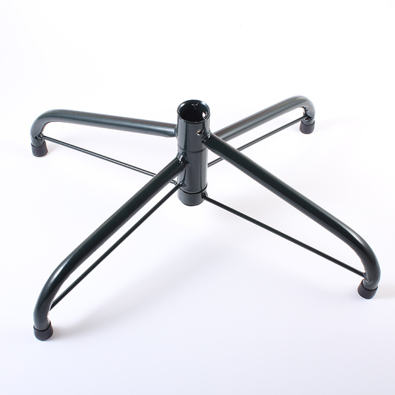 Christmas tree tripod iron stand Christmas decoration tree bottom shelf deep dark green diameter 35cm metal paint rack