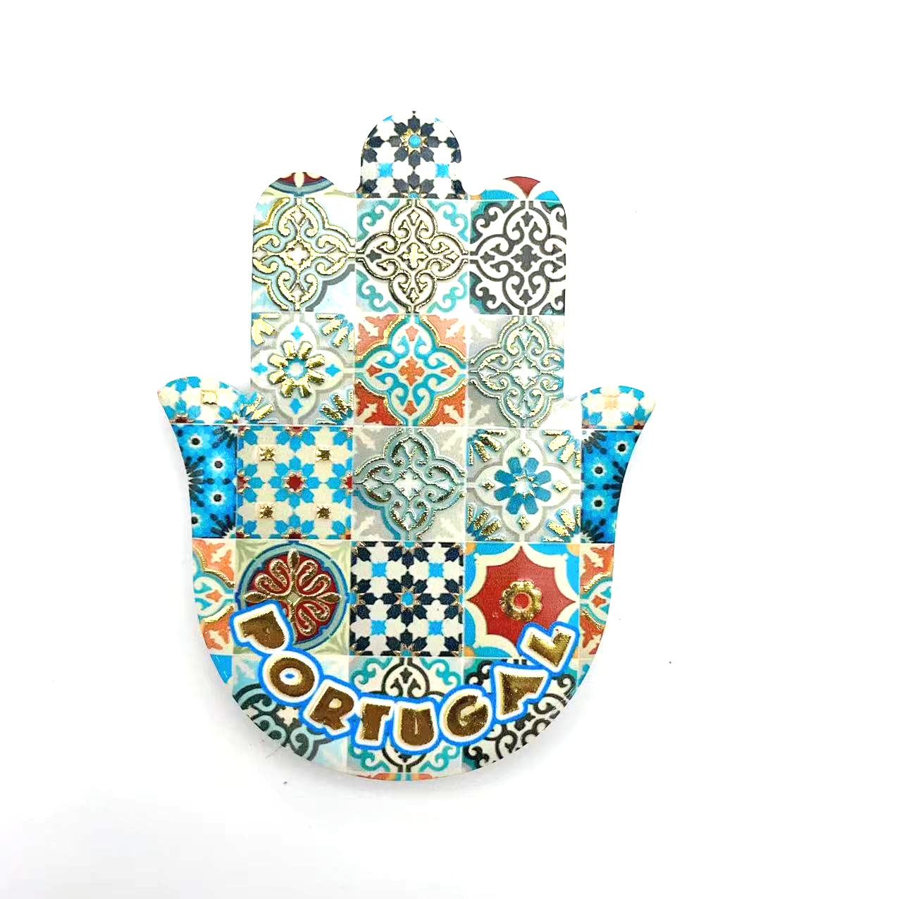 Nueva fábrica de cerámica 3D serie Mano de Buda con impresión clara de lirio y sensación cóncava adhesivo magnético para refrigerador