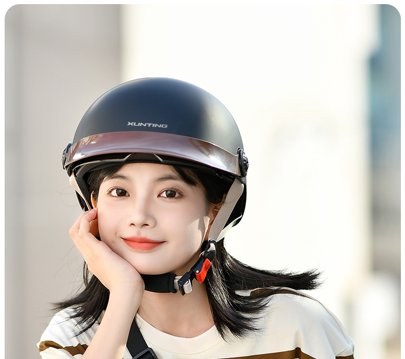 3C certified electric vehicle helmet men's and women's universal electric motorcycle retro half helmet sun protection