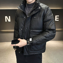 皮羽绒服男2025店主风冬款纯色休闲皮外套男上衣B317/2333