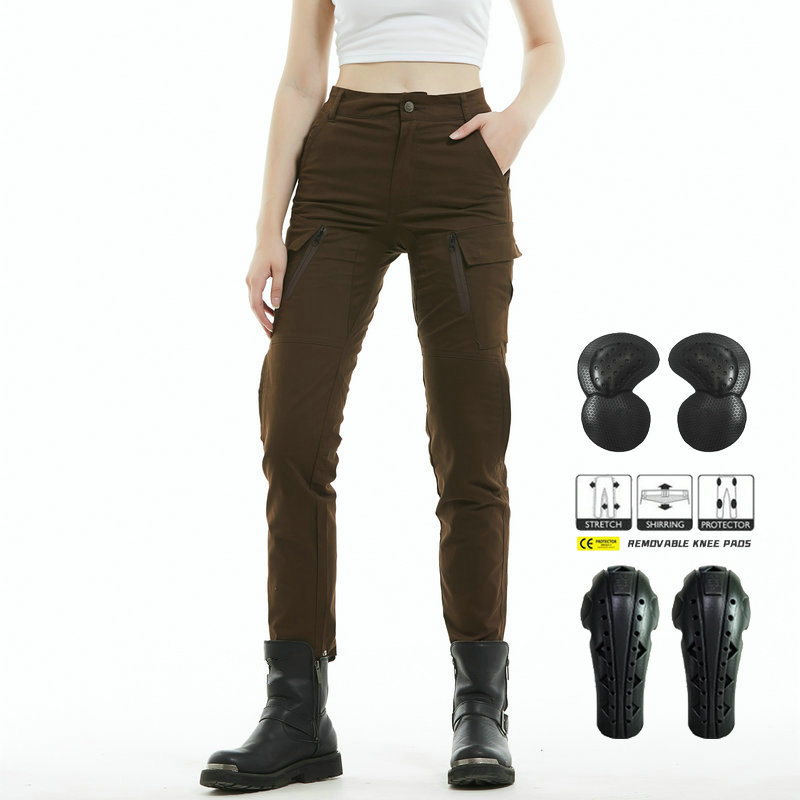Pantalones de montar motocicleta olero Caballero retro overoles Slim motocicleta anti-caída pantalones alargados equipo de protección