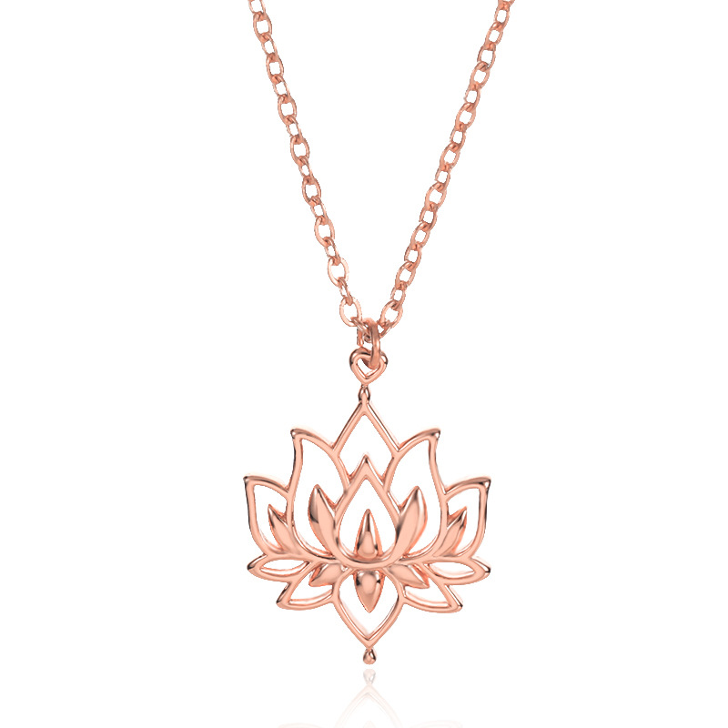 Flower Pattern All Seasons Season Women's Gender PVD Coated Real Gold Plated Flower Stainless Steel Copper Simple Style Waterproof Non Tarnish Rings Necklace