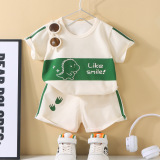 Children's short-sleeved suit thin T-shirt shorts for boys and girls summer baby clothes summer children's clothing 1-5-7