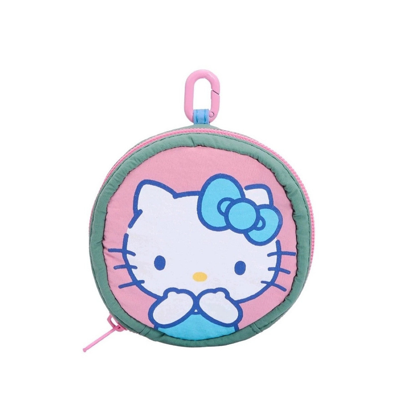 Ready Stock Japanese Hello Kitty Coin Purse Hanging Bag Nylon Coin Bag Small Bag