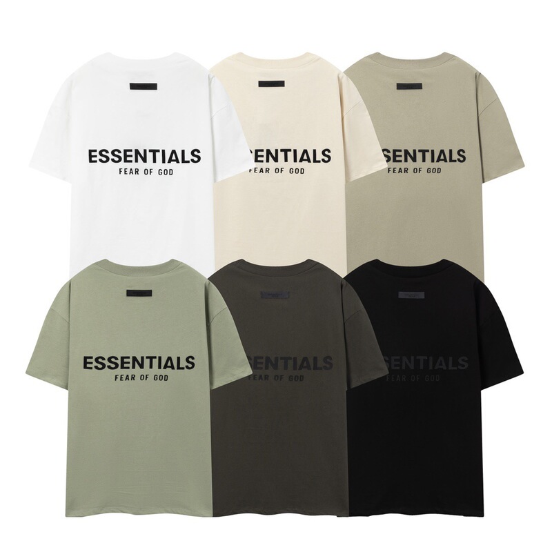 25 In-Stock Fear of God Correct Version Double-Line Back Rubber Print Essentials Short-Sleeve T-Shirt Trendy Brand 25 In-Stock Fear of God Correct Version Double-Line Back Rubber Print Essentials Short-Sleeve T-Shirt Trendy Brand