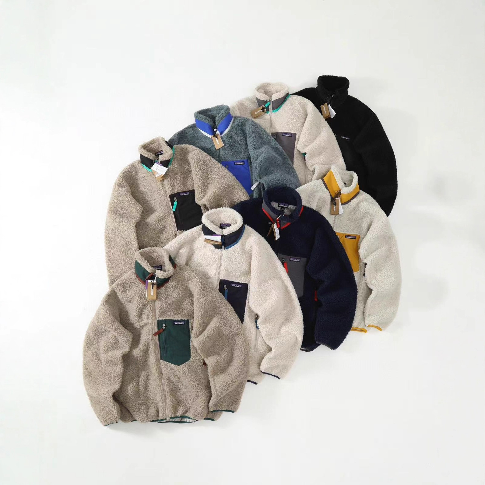 Pata Outdoor Classic Retro-X Fleece Jacket Imitation Lamb Wool Stand Collar Zipper Coat Warm and Trendy