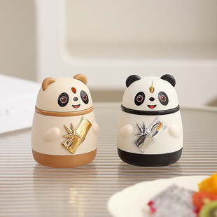 Cartoon Panda Press Toothpick Cartoon Automatic Pop-up Creative Personality Toothpick Box Household Cute Living Room Toothpick Jar