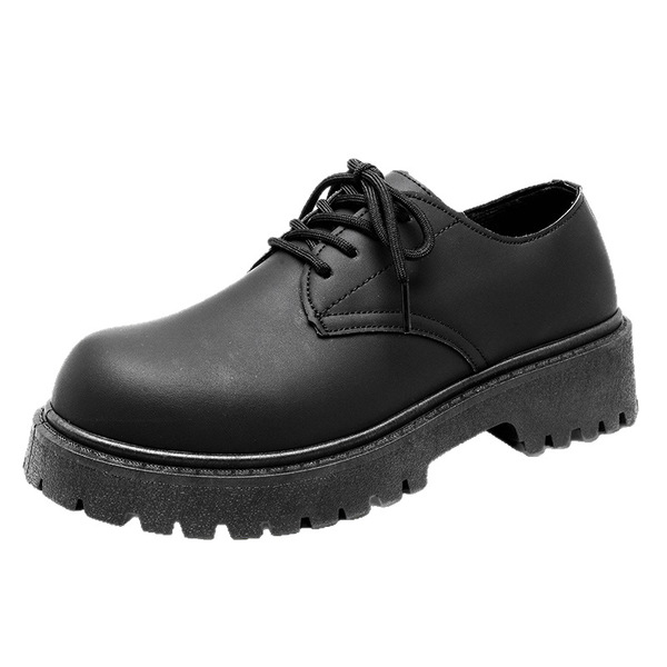 Japanese casual trend black exclusive shoes English style platform