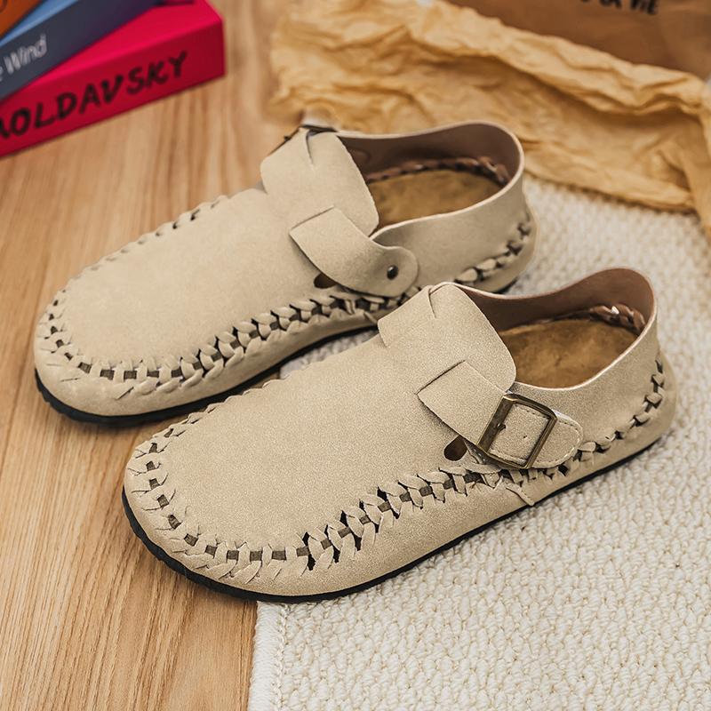 新款男士一脚蹬懒人鞋男式乐福鞋跨境外贸时尚潮流套脚驾车豆豆鞋