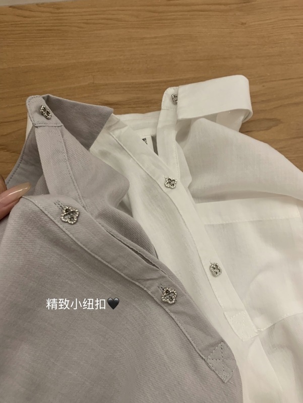 WGWE6839#2025秋韩版百搭显瘦设计感纯色翻领长袖衬衫潮防晒上衣|undefined
