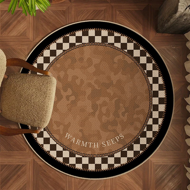 Alfombra de guardarropa retro, sofá de terciopelo belga, mesa de centro, alfombra de silla, alfombra de piso, alfombra redonda, estilo antiguo