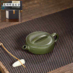 一片瓦壺 宜興紫砂壺批發原礦綠泥大口漢瓦茶壺茶具工堂直播供貨