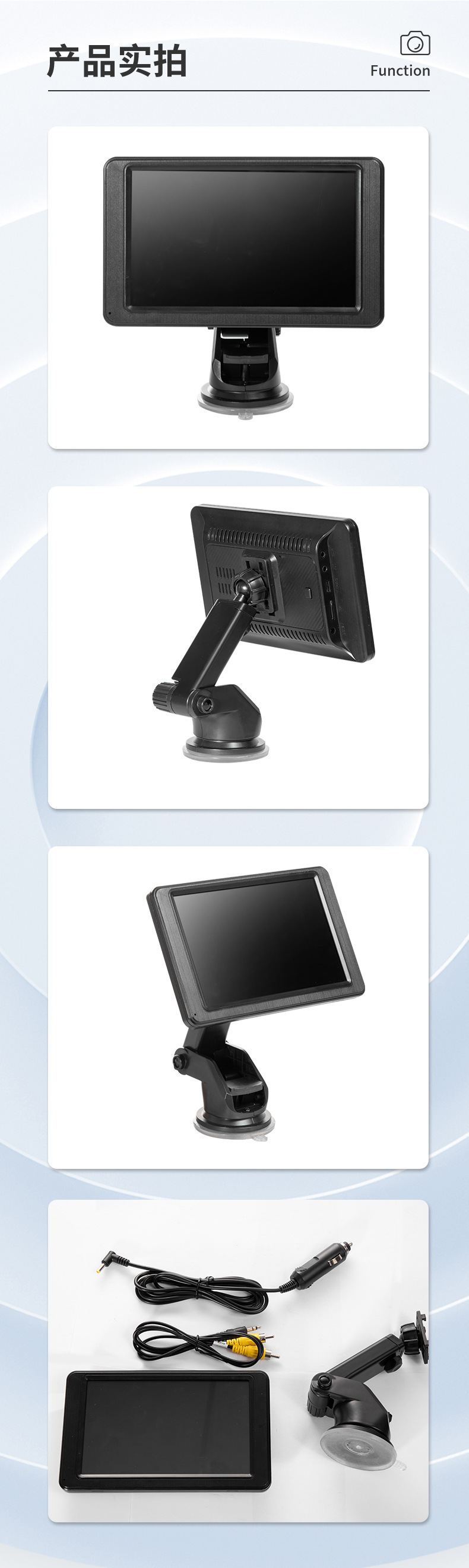 Cross-border 7inch carplay portable screen car central control navigation wireless carplay car smart screen customization