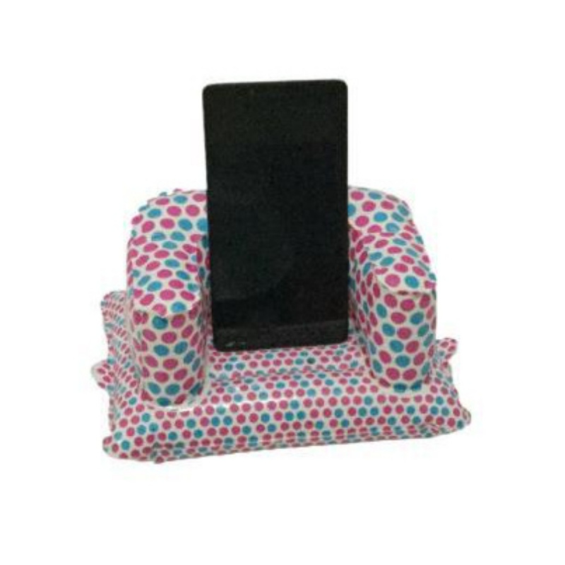 Factory Customized Inflatable Creative Pink Polka Dot Mobile Phone Holder Pvc Inflatable Mobile Phone Holder Mobile Phone Base