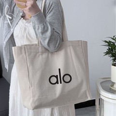 Alo韓国版ヨガシングル肩キャンバスバッグ女性大容量ショッピングバッグ