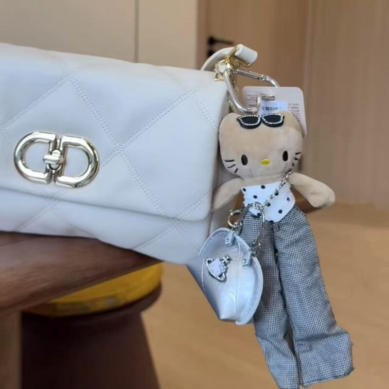 可爱长腿猫挂件kitty包包挂件毛绒玩偶公仔书包kt挂饰女生可爱饰|undefined