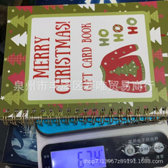 出货跨境新款MERRY CHRISTMAS! GIFT CARD BOOK圣诞快乐礼品卡书