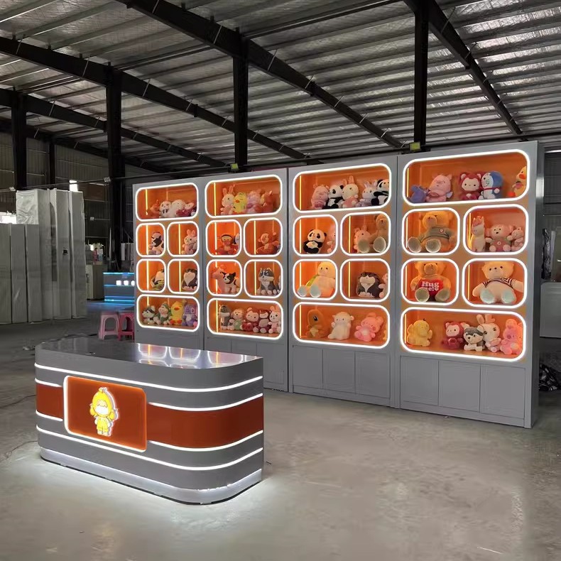 泡泡玛特盲盒展示柜陈列柜带灯大号烤漆背柜手办柜乐高收藏货架柜