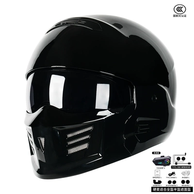 combination full helmet pedal half – Motosiklet dəbilqələri - m-bright-black-abluetooth-more-cost-effective