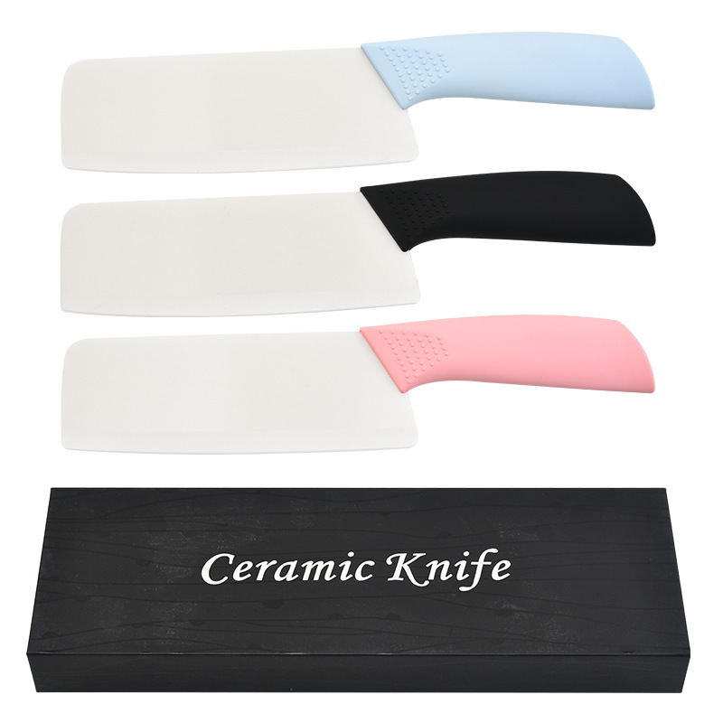 Cuchillo de cerámica en caja de tres colores cuchillo de cocina cuchillo de corte de carne cuchillo de cocina caja de regalo