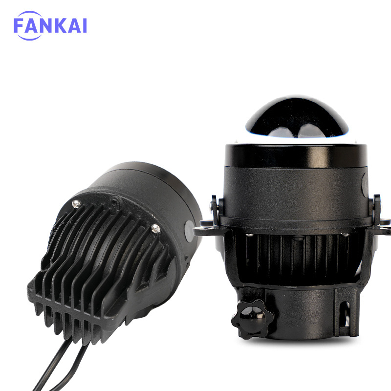 3 pulgadas nueva lámpara de niebla LED de automóvil doble lente tricolor lámpara de automóvil LED impermeable lámpara de niebla universal